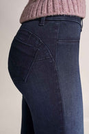 Push Up Wonder Med Waist Capri Jegging - Blue