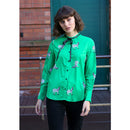 Malvie Blouse - Green Zebra