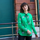 Malvie Blouse - Green Zebra