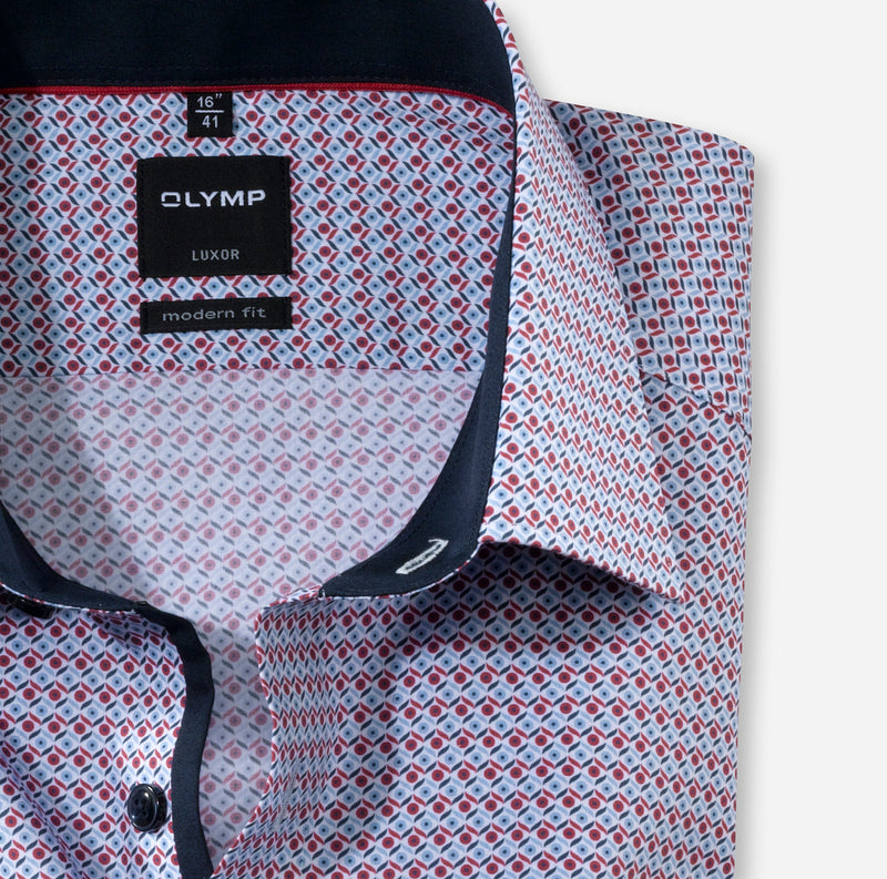 Luxor Modern Fit Shirt - Dark Red