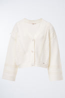 Natal Button Cardigan - White