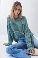 Parma Round Neck Jumper - Green