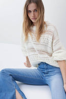 Parma Round Neck Jumper - White