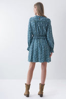 Floral Print Dress - Green