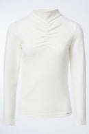 Austria Long Sleeve High Neck Top - White