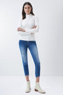 Austria Long Sleeve High Neck Top - White