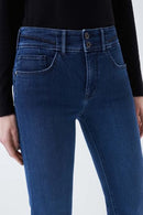 Secret Push In Slim Jean - Mid Wash