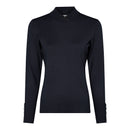 Plain High Neck Jumper - Navy