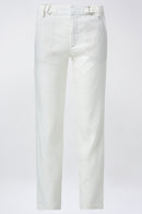 Cropped Slim Chino - White