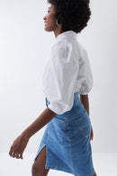 Secret Glamour Denim Skirt - Mid Wash
