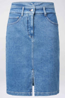 Secret Glamour Denim Skirt - Mid Wash