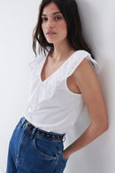 Cains Sleeveless T-shirt - White