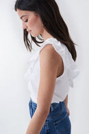 Cains Sleeveless T-shirt - White