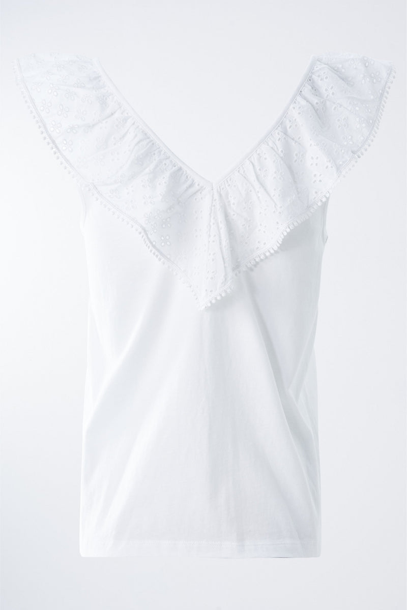 Cains Sleeveless T-shirt - White