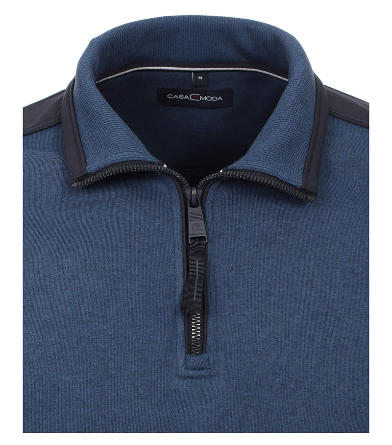 Plain Troyer Sweatshirt - Blue
