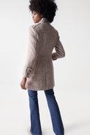 Salsa Double Breasted Coat - Pink