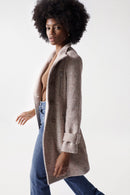 Salsa Double Breasted Coat - Pink