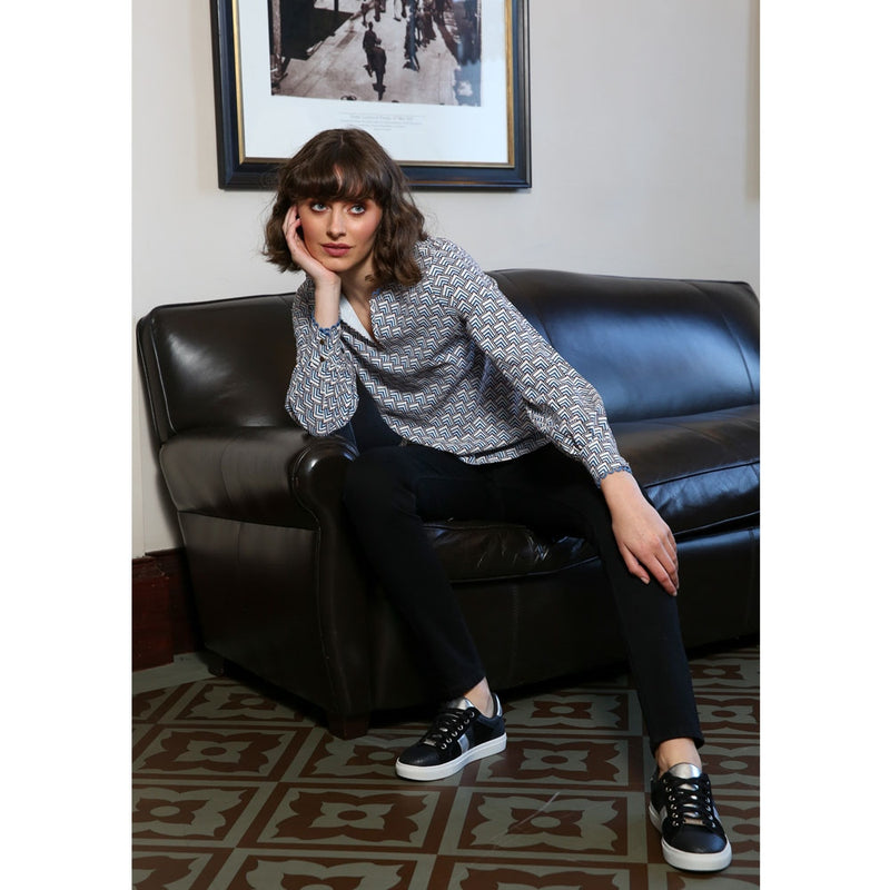 Bette Top - Blue Abstract