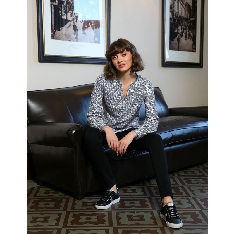 Bette Top - Blue Abstract