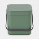 Sort & Go Waste Bin -6L - Fir Green