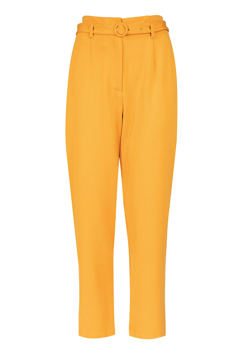 Belted Trouser - Gold
