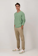 Plain V Neck Jumper - Spring Green