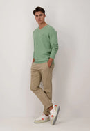 Plain V Neck Jumper - Spring Green