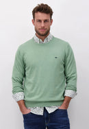 Plain Round Neck Jumper - Spring Green