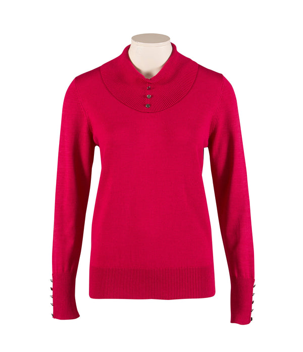 Plain Roll Neck Jumper - Virtual Pink