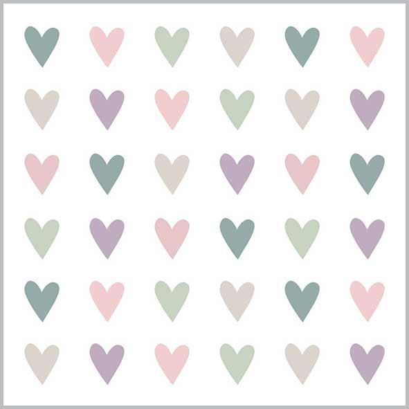 Pack of 20 Napkins 33 x 33 - Heart Infusion