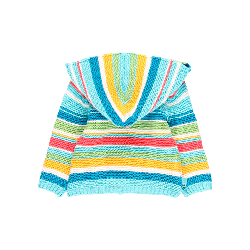 Striped Knit Jacket - Caribbean