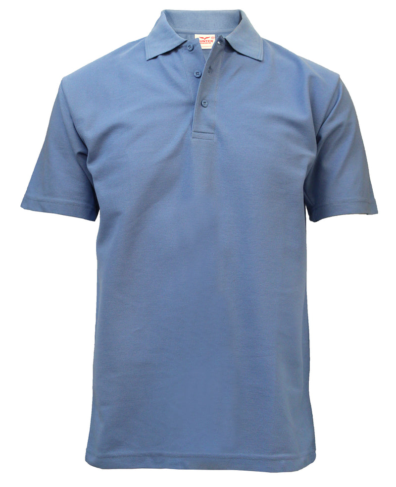 Plain Short Sleeve Polo - Blue