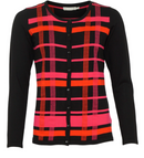 Print Cardigan - Black/red