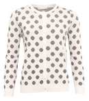 Dot Design Cardigan - Rose/navy