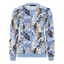 Colour Print Cardigan - Blue/navy