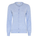 Soft Knit Plain Cardigan - Blue Melange