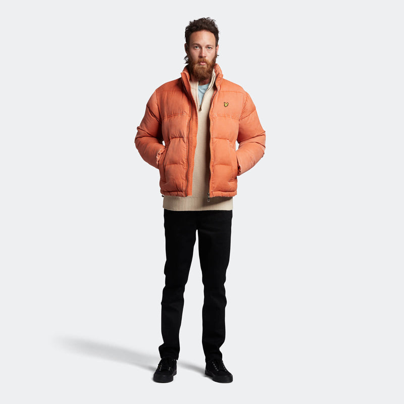 Funnelled Puffer Jacket - Victory Orange