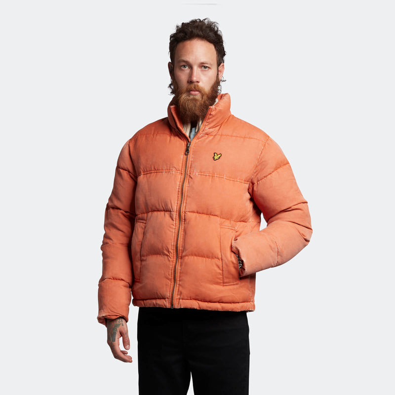 Funnelled Puffer Jacket - Victory Orange
