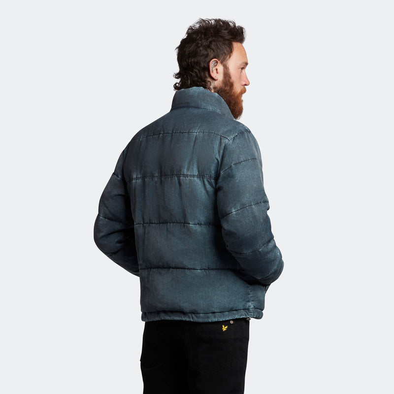 Funnelled Puffer Jacket - Dark Navy