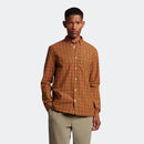 Check Poplin Shirt - Victory Orange/olive