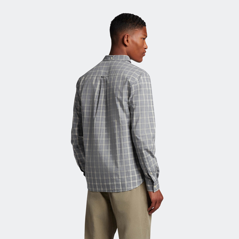 Check Poplin Shirt - Touchline White/grey