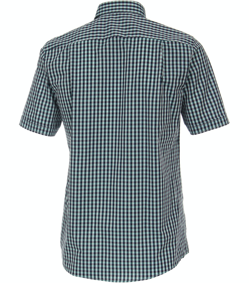 Comfort Fit Button Down Check Shirt - Green