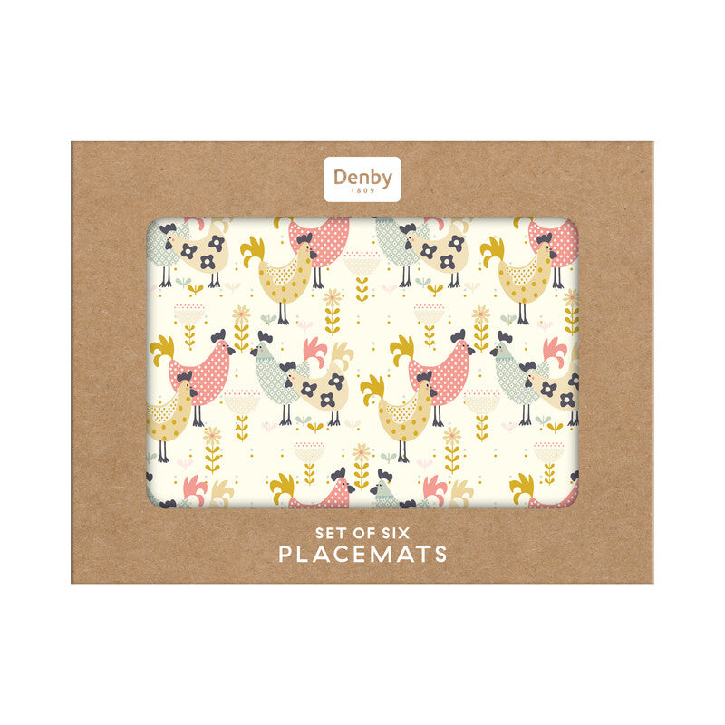 Hens Set Of 6 Placemats