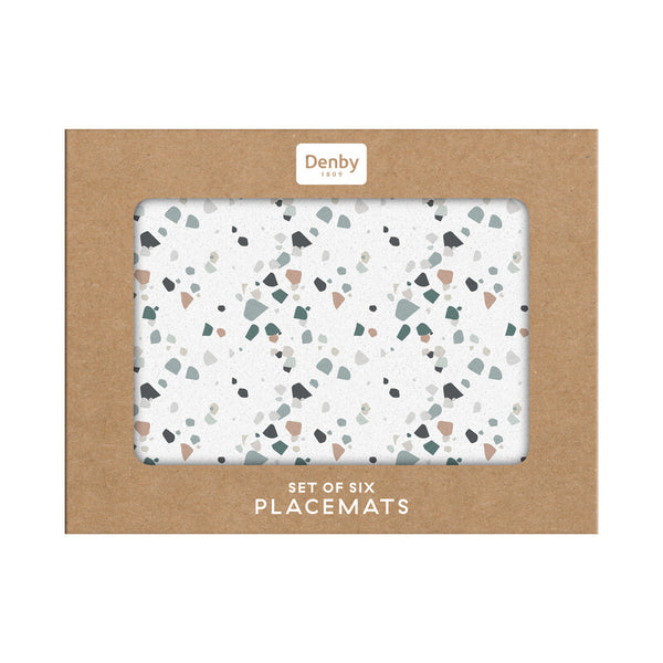 Terrazzo Effect Neutrals Set of 6 Placemats
