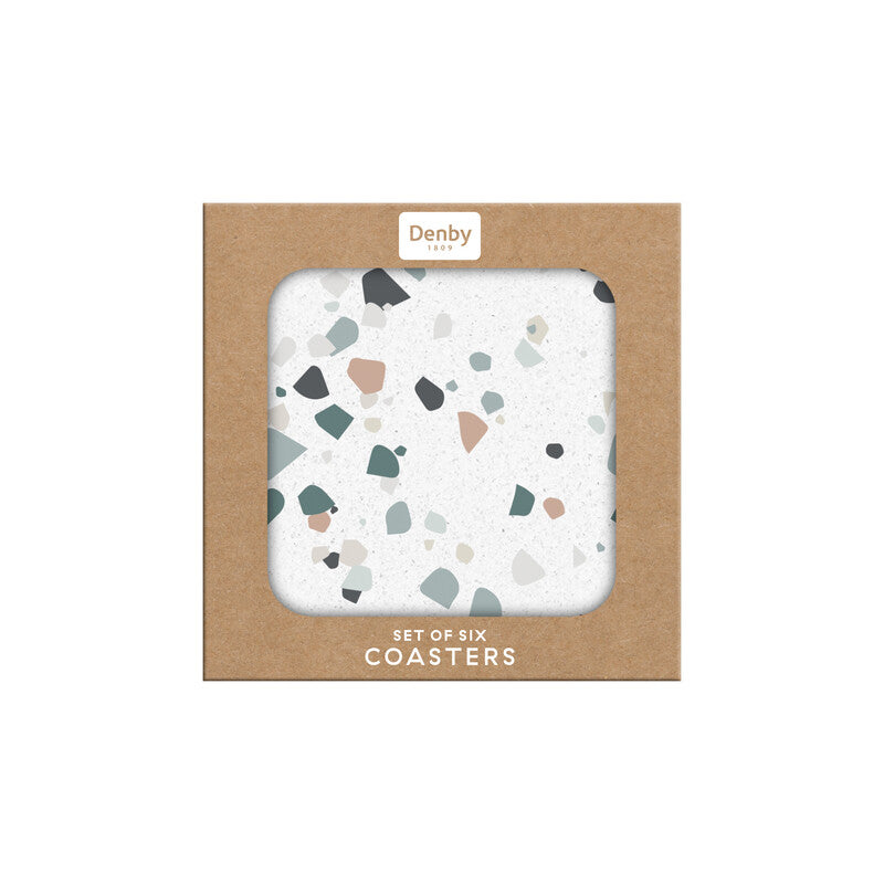 Terrazzo Effect Neutrals Set of 6 Coasters