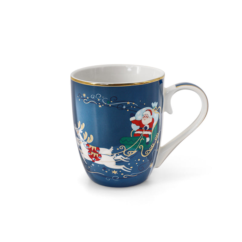Gift Boxed Mug - Santa On Sleigh