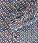 Button Down Print Shirt - Light Blue