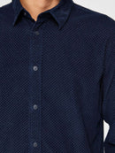 Adrian Long Sleeve Shirt - Dark Blue Check