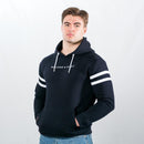 Striped Sleeve Hoodie - Navy