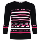 Stripe Round Neck Jumper - Blue/rose/pink